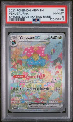 PSA 8 Venusaur EX 198/165 Illustration Rare SV151 Mew Set Pokemon Card - Image 1