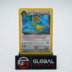 Dark Dragonite No Holo Error 5/82 Team Rocket pokemon card LP/MP - Image 1