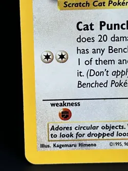 Meowth #10 Black Star Promo Holo Rare Vintage 1999-2000 Pokemon Card LP - Image 5