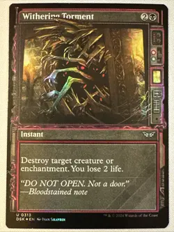 MTG / Withering Torment / DSK / #313 / FOIL (Showcase) / Uncommon / NM - Image 1