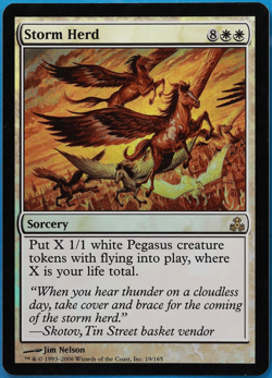 Storm Herd FOIL Guildpact NM White Rare MAGIC MTG CARD (ID# 502332) ABUGames - Image 1