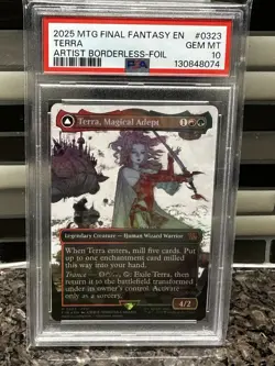 2025 MTG Final Fantasy Terra Magical Adept Artist Borderless-FOIL #0323 PSA 10 - Image 1
