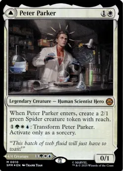 Peter Parker (FOIL) SPM 10 Mythic Marvel's Spider-Man Magic: The Gathering NM - Image 1