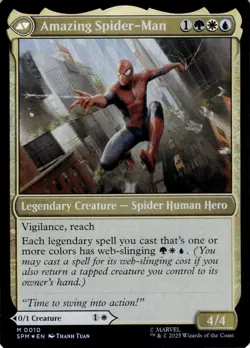 Peter Parker (FOIL) SPM 10 Mythic Marvel's Spider-Man Magic: The Gathering NM - Image 2