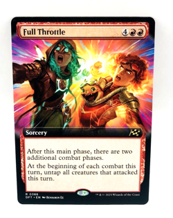 MTG Full Throttle Borderless Extended Art 0386 NM+ Rare Aetherdrift DFT Magic - Image 1