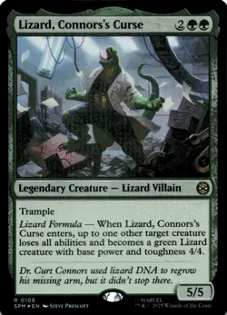 MTG Lizard, Connors's Curse Foil NM Marvel's Spider-Man Magic 106 - Image 1