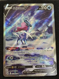 2023 Pokemon Crown Zenith Suicune V Galarian Gallery GG38/GG70 Rare Holo - Image 1