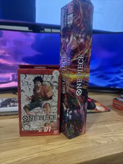 NEW One Piece Card Game Straw Hat Deck & Official Playmat Ace & Sabo Japanese - Image 1
