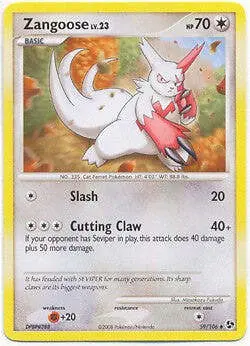 Pokemon Great Encounters - Zangoose Card 59/106 - Image 1