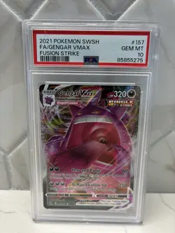 2021 POKEMON SWSH FA/GENGAR VMAX FUSION STRIKE PSA 10 - Image 1