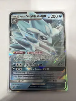 Pokemon TCG Alolan Sandslash GX Promo SM236 Holo Card LP Rare - Image 1