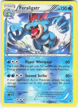 Feraligatr 17/119 Holo Rare Phantom Forces Pokemon Reverse Holo Lightly Played - Image 1