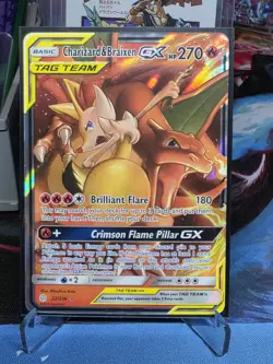 Pokemon TCG Charizard & Braixen GX Holo Ultra Rare Full Art 22/236 - Image 1