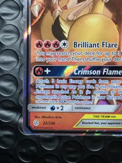 Pokemon TCG Charizard & Braixen GX Holo Ultra Rare Full Art 22/236 - Image 4