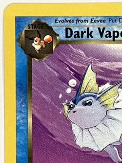 Dark Vaporeon LP Unlimited 45/82 Team Rocket Pokemon TCG Regular - Image 3