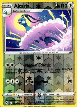 Altaria Pokemon Card 143/195 Swsh12: Sword & Shield Silver Tempest Reverse Holo - Image 1