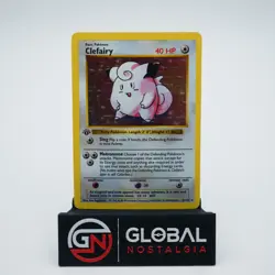 1st Edition Clefairy Base set Shadowless Holo pokemon card 5/102 LP - Image 1