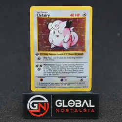 1st Edition Clefairy Base set Shadowless Holo pokemon card 5/102 LP - Image 3