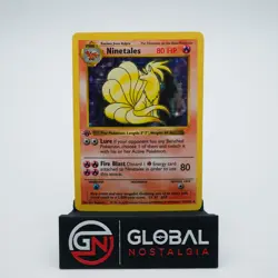 1st Edition Ninetales Shadowless Holo 12/102 pokemon card NM- - Image 1