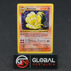 1st Edition Ninetales Shadowless Holo 12/102 pokemon card NM- - Image 3