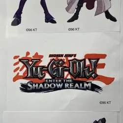 VINTAGE YuGiOh Stickers - 1996 Konami Shadow Realm Lot Of 6 Decals Yugi, Logo - Image 5