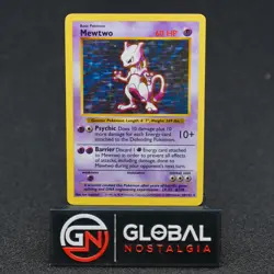Mewtwo Shadowless base set Holo 1999 pokemon card 10/102 MP - Image 3