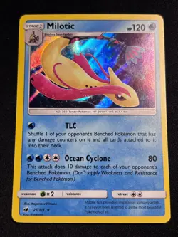 Milotic 27/111 Pokemon TCG Card Sm-Crimson Invasion Holo Rare - NM - Image 1