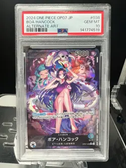 PSA 10 One Piece BOA HANCOCK OP07-038 ALTERNATE ART Japanese BANDAI 500 Years - Image 1