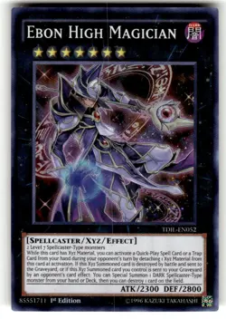 Yu-Gi-Oh Card - TDIL-EN052 - EBON HIGH MAGICIAN (super rare holo) - NM/Mint - Image 1