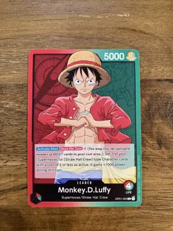 One Piece Monkey D Luffy OP01-003 PRE ERRATA Leader Romance Dawn pre-errata - Image 1