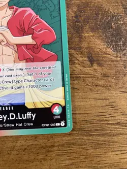 One Piece Monkey D Luffy OP01-003 PRE ERRATA Leader Romance Dawn pre-errata - Image 4