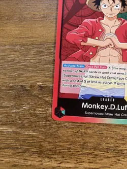 One Piece Monkey D Luffy OP01-003 PRE ERRATA Leader Romance Dawn pre-errata - Image 2