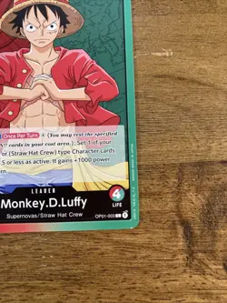 One Piece Monkey D Luffy OP01-003 PRE ERRATA Leader Romance Dawn pre-errata - Image 3