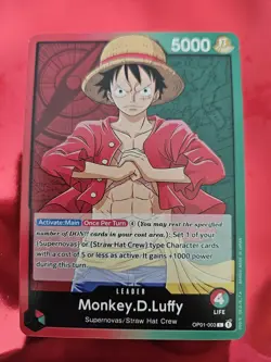 One Piece Monkey.D.Luffy Leader Pre-Errata Alpha OP01-003 - Image 1