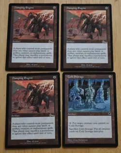 MTG 4x Rare Artifact DAMPING ENGINE & COLD STORAGE - Image 1
