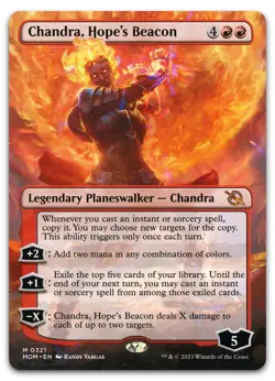 Chandra, Hope's Beacon (Borderless) #321 (NM) March of the Machine MOM Magic MTG - Image 1
