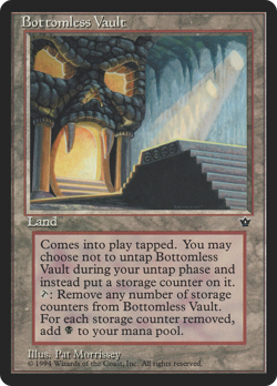 Bottomless Vault (HP) Fallen Empires FEM Magic MTG - Image 1
