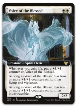 Voice of the Blessed (Extended Art) #354 (NM) Crimson Vow VOW Magic MTG - Image 1