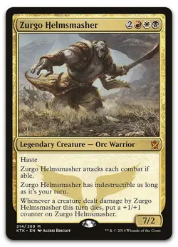 Zurgo Helmsmasher #214 (LP) Khans of Tarkir KTK Magic MTG - Image 1