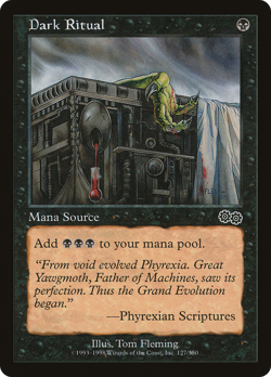 Dark Ritual #127 (MP) Urza's Saga USG Magic MTG - Image 1