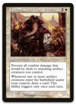 Losheel, Clockwork Scholar (Retro Frame) #73 (NM) Brothers' War BRC Magic MTG - Image 1