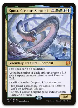 Koma, Cosmos Serpent #221 (NM) Kaldheim PPKHM Magic MTG - Image 1