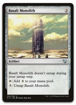 Basalt Monolith #244 (LP) Commander 2015 C15 Magic MTG - Image 1