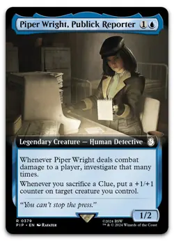 Piper Wright, Publick Reporter (Extended Art) #379 (NM) Fallout PIP Magic MTG - Image 1