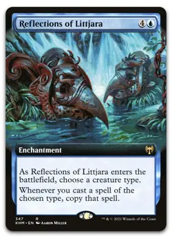 Reflections of Littjara (Extended Art) #347 (NM) Kaldheim KHM Magic MTG - Image 1