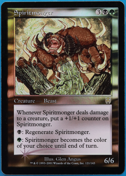 Spiritmonger FOIL Apocalypse NM Black Green Rare MTG CARD (ID# 502325) ABUGames - Image 1