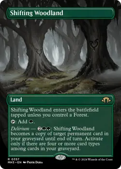 MTG Shifting Woodland (Borderless) [Modern Horizons 3] Near Mint Magic - Image 1