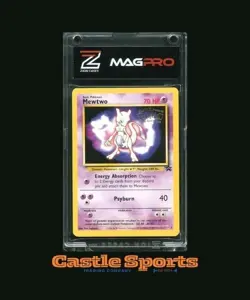 1999 TCG Pokemon #3 Mewtwo Movie Promo Gold Foil Stamp LP - Image 1