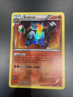 Emboar Holo Secret Rare BW Pokemon 100/99 Next Destinies - Image 1