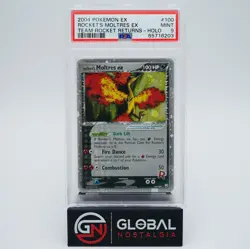 Rockets Moltres EX 2004 Team Rocket Returns Holo Pokemon 100/109 PSA 9 - Image 1